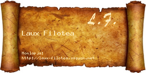 Laux Filotea névjegykártya